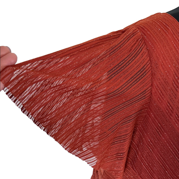 Ever Pretty Rust Orange Pleated Empire Waist Maxi Dress SKU1474 - Picture 5 of 10